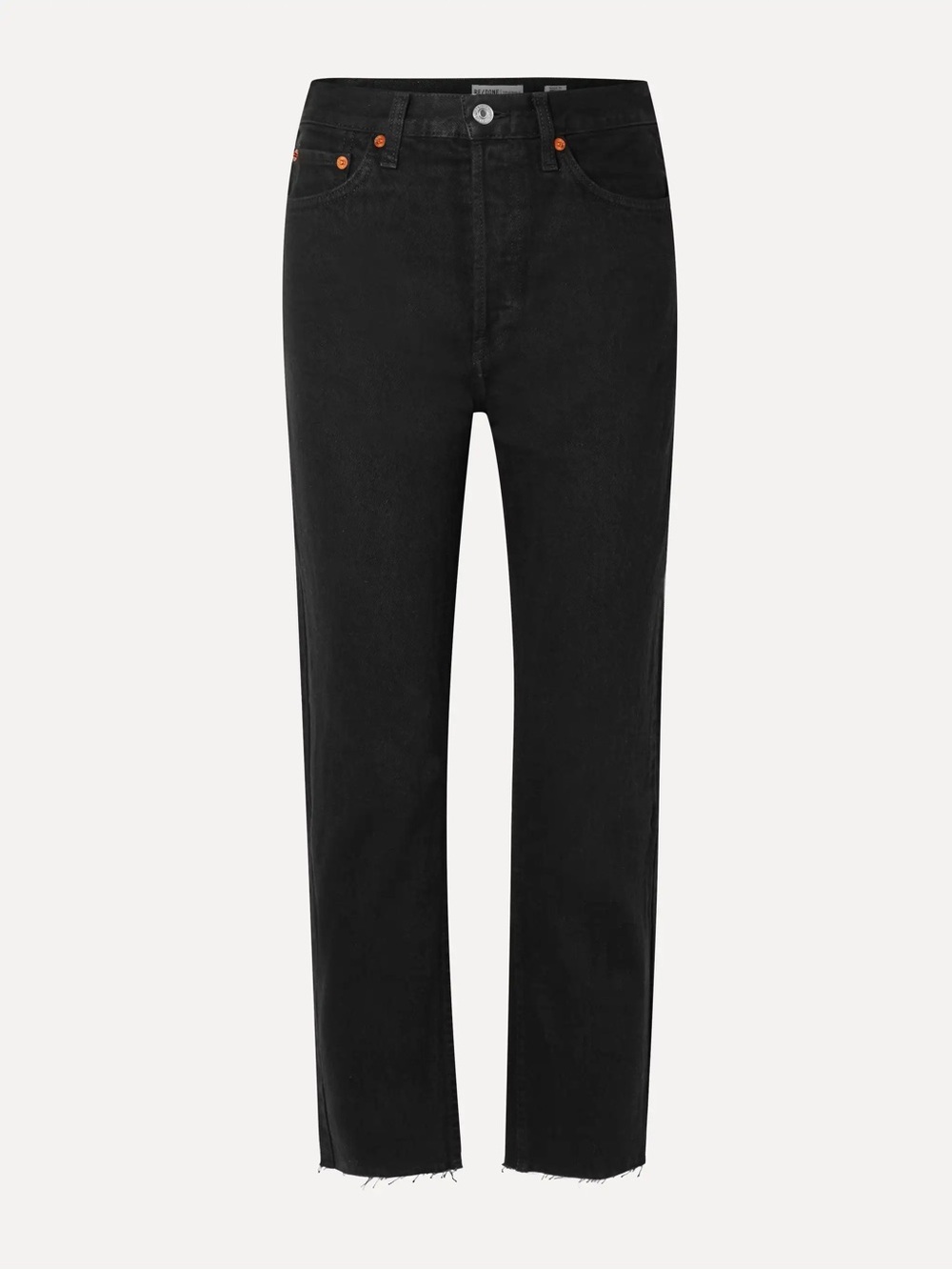 Re/Done Black Straight Leg Jeans